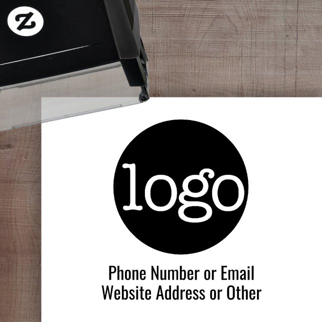 Sello Automático Logotipo comercial con 2 líneas de texto (Subido por el creador)