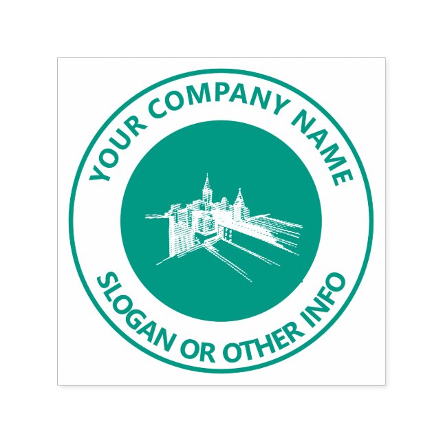 Sello Automático Logotipo comercial personalizado Ciudad Verde (Diseño)