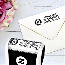 Sello Automático Logotipo Comercial Personalizado Dirección de Devo