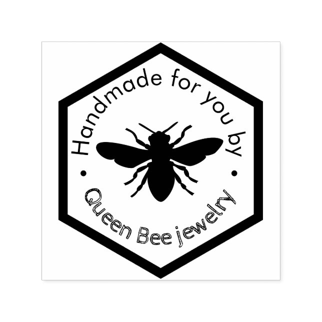 Sello Automático logotipo de abeja hexagonal (Diseño)