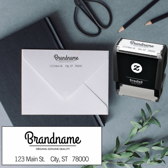 Sello Automático Logotipo de empresa personalizado Dirección (Custom Business Logo Return Address Stamp)