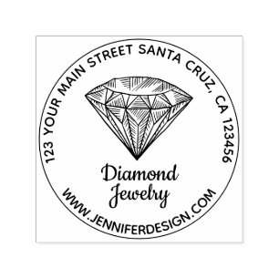 Sello Automático Logotipo de joyería Bling Diamante