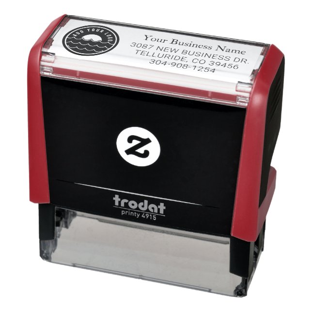 Sello Automático Logotipo de la empresa personalizado y dirección d (Producto)