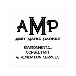 Sello Automático Logotipo de monograma empresarial personalizado co