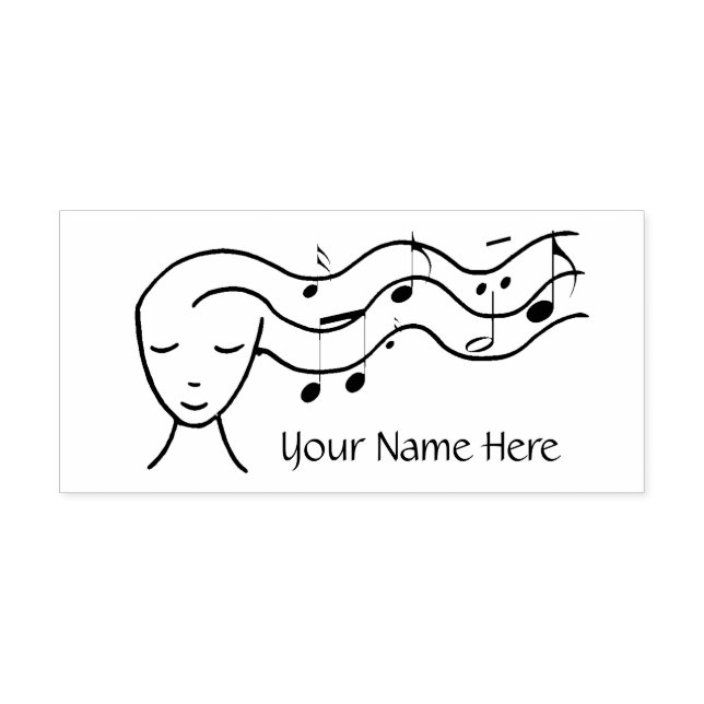 Sello Automático logotipo de música personalizado (Diseño)