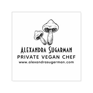 Sello Automático Logotipo de negocio de chef vegano profesional de