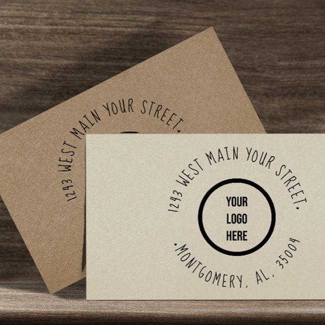 Sello Automático Logotipo de negocio moderno Dirección de devolució (Subido por el creador)