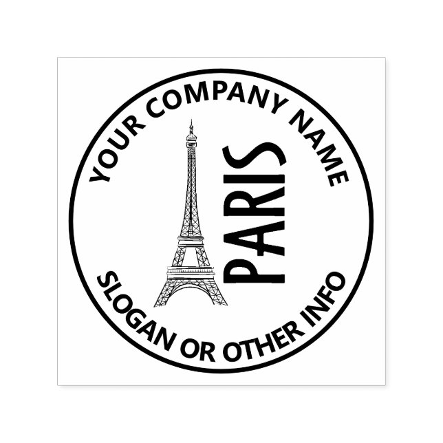 Sello Automático Logotipo de negocios personalizado Apunte a París (Diseño)