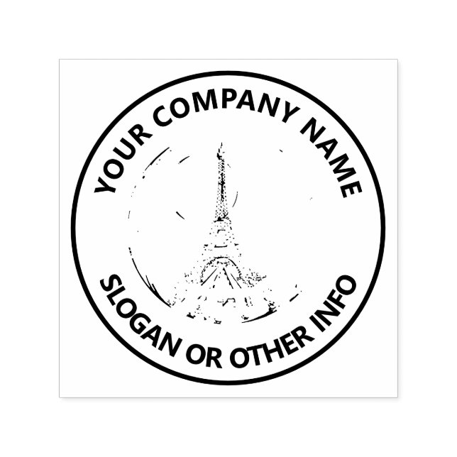 Sello Automático Logotipo de negocios personalizado París (Diseño)