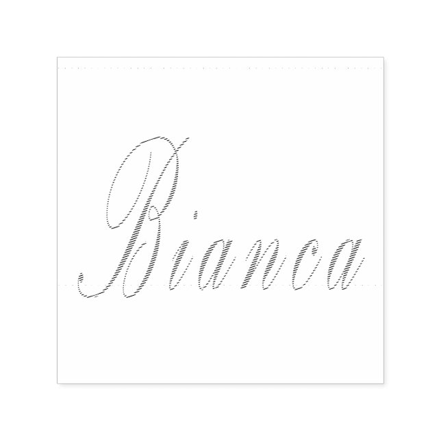 Sello Automático Logotipo de nombre de Bianca, (Diseño)