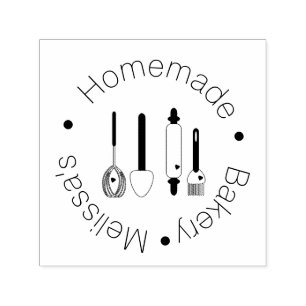 Sello Automático Logotipo de panadería Utensilios de repostería Tar