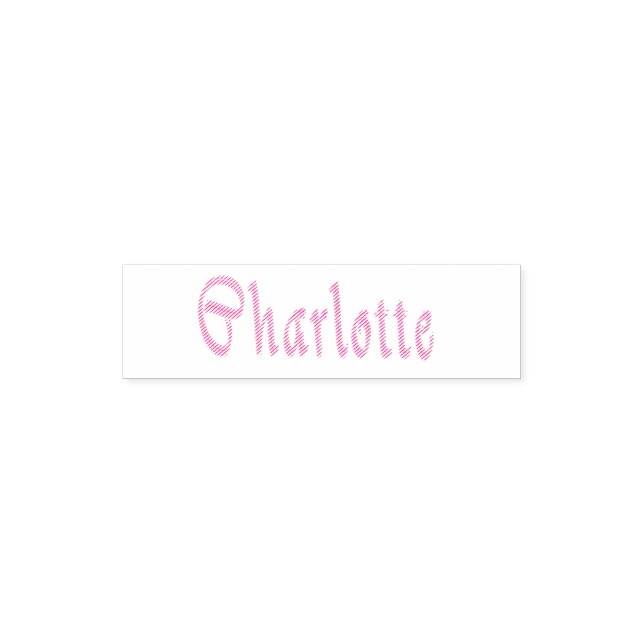 Sello Automático Logotipo del nombre de Charlotte, (Diseño)