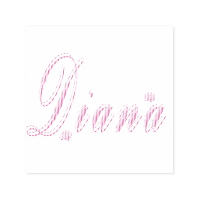 Sello Automático Logotipo del nombre de Diana, (Diseño)