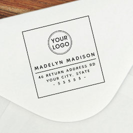 Sello Automático logotipo del personalizado dirección de retorno mi