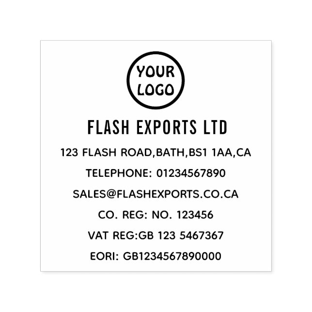 Sello Automático Logotipo empresarial personalizado (Diseño)