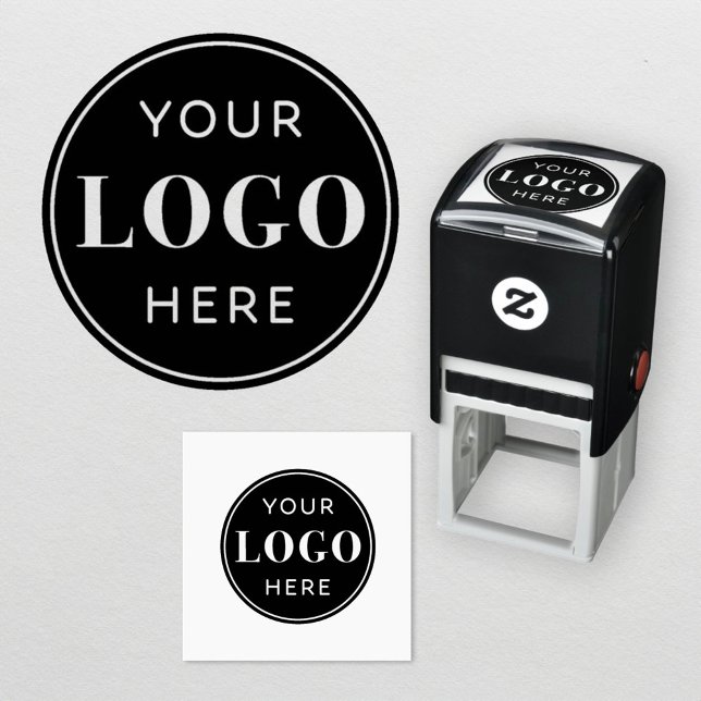 Sello Automático Logotipo Empresarial Personalizado Círculo Negro B (Subido por el creador)