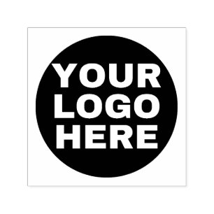 Sello Automático Logotipo Empresarial Personalizado Redondo con Con