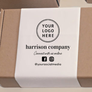 Sello Automático Logotipo Empresarial Redes Sociales
