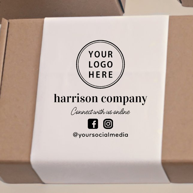 Sello Automático Logotipo Empresarial Redes Sociales (Subido por el creador)