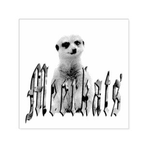 Sello Automático Logotipo Meerkat Y Meerkat,