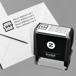 Sello Automático Logotipo personalizado de dirección de devolución 