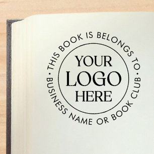 Sello Automático Logotipo Personalizado Este Libro Pertenece a Book