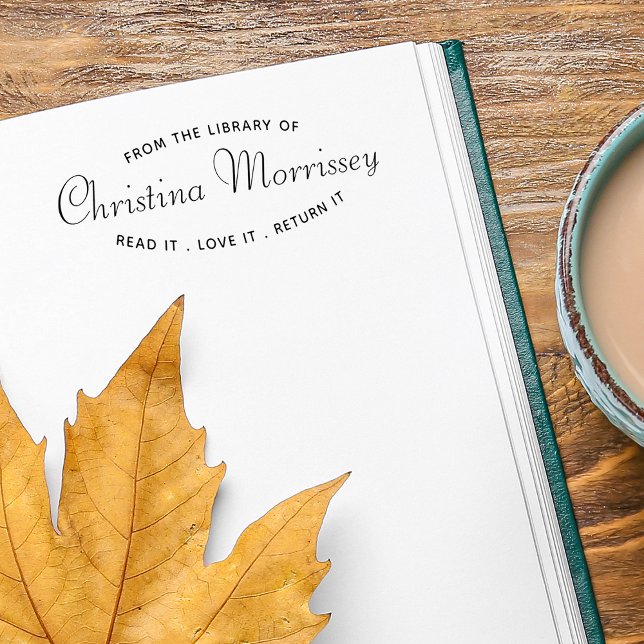 Sello Automático Los bibliotecarios lo leen, lo aman, lo devuelven  (Librarians Read It Love It Return It Personalized Self-inking Stamp)