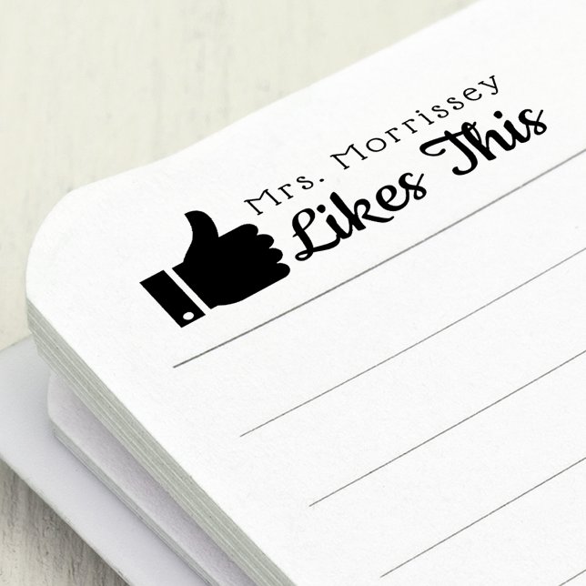 Sello Automático Los maestros dan me gusta a esto (Teachers Thumbs Up Likes This Self-inking Stamp)