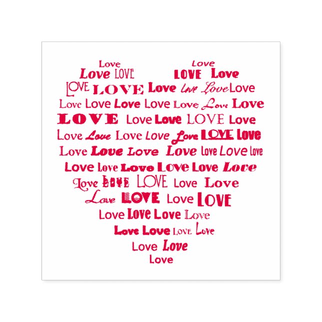 Sello Automático Love Heart Word Cloud (Diseño)