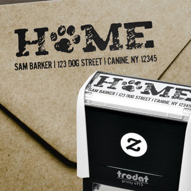 Sello Automático Lover del perro del hogar - Paw Print - Dirección  (Subido por el creador)