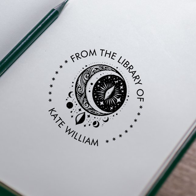 Sello Automático Luna de época de la biblioteca de la estampilla re (Subido por el creador)