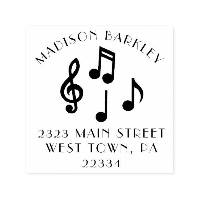 Sello Automático Maestra de Música de Nota de Música (Diseño)