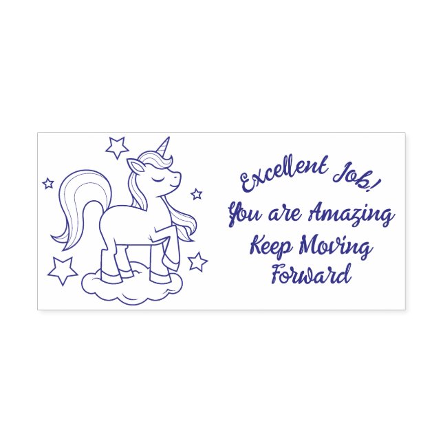 Sello Automático Maestra Unicornio Buen Trabajo, Chicas De Hogar Bi (Diseño)