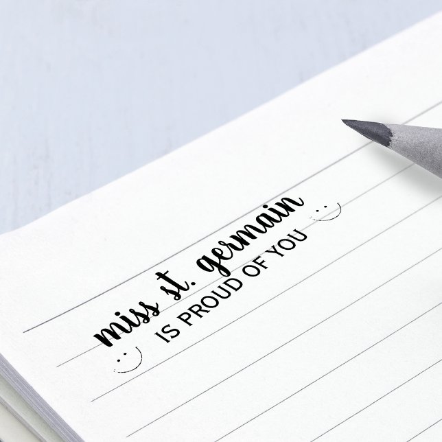 Sello Automático Maestro Personalizado Orgulloso de Ti (Teacher Personalized Proud Of You Self-inking Stamp)