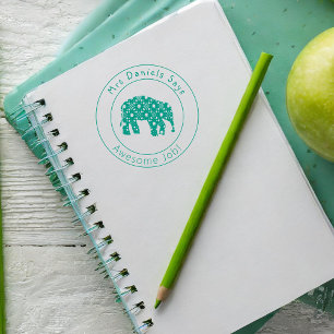 Sello Automático Maestros personalizados elefantes educacionales bi