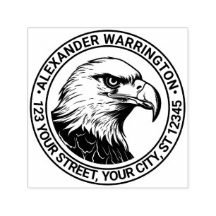 Sello Automático Majestic Bald Eagle Head #5 Name Return Address