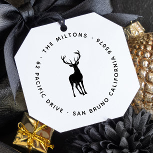 Sello Automático Majestic Stag Elegant Family Name Return Address