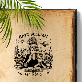 Sello Automático Mamá e hijo con Personalizado de libros ex libris