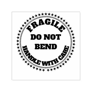 Sello Automático Mango frágil con cuidado no doblar