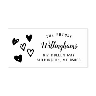 Sello Automático Mano caprichosa de los corazones BODA