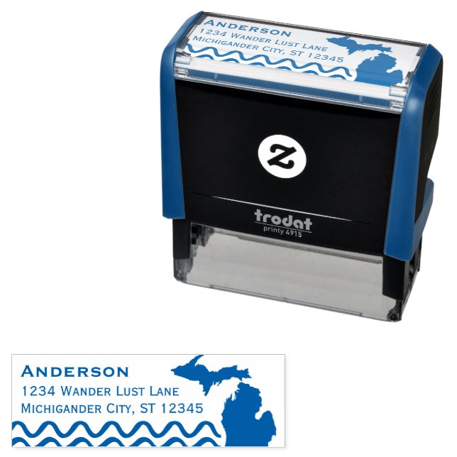 Sello Automático Mapa de Michigan Dirección de retorno de Garland S (In Situ)