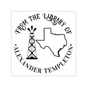 Sello Automático Mapa del estado de Texas esquema del pozo petroler
