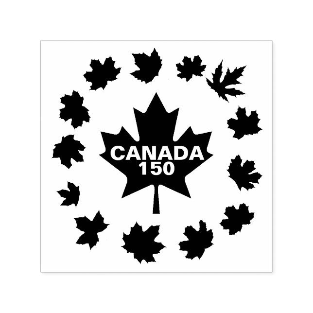 Sello Automático Maple Leaf Canada 150 personalizable (Diseño)