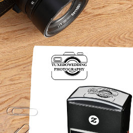 Sello Automático Marca de autoenlace del fotógrafo Boda de la cámar