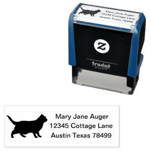 Sello Automático Marca de dirección automática de gato de Chartreux