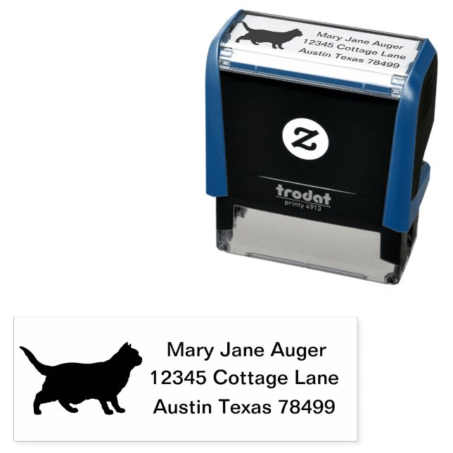 Sello Automático Marca de dirección automática de gato de Chartreux (In Situ)