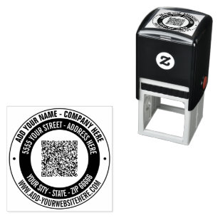 Sello Automático Marca de dirección de código QR personalizada con