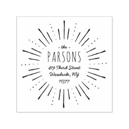 Sello Automático Marca de dirección de monograma de arranque