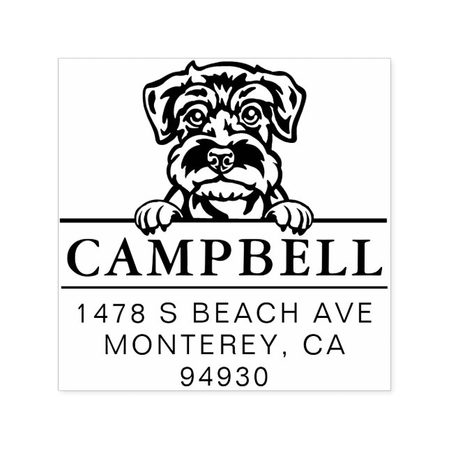 Sello Automático Marca de dirección de perro Personalizado de Schna (Diseño)