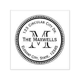 Sello Automático Marca de dirección redonda de punto circular de le